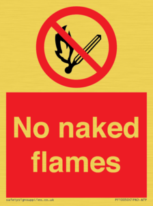 No naked flames